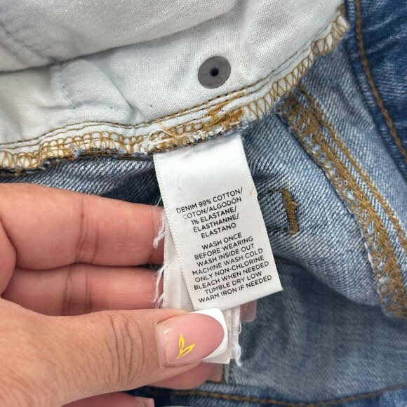 Ann Taylor Loft Womens Distressed Denim Shorts Size 24/00 Raw Hem Casual Summer - Picture 9 of 13